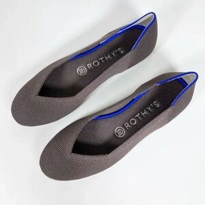Rothy's The Flat Mink Rounded Toe Knit Flats Gray Flats Size 5.5